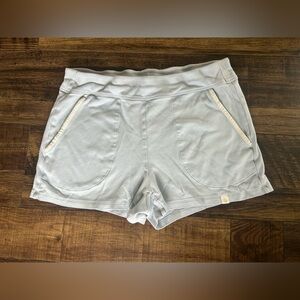 LEENA & LU Women’s Baby Blue Sleep Bottoms/Shorts 100% Organic Cotton Sz Large